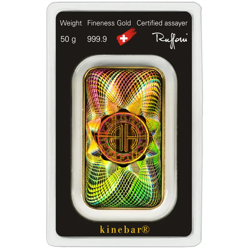 50g Gold Bar : Argor-Heraeus : Kinebar