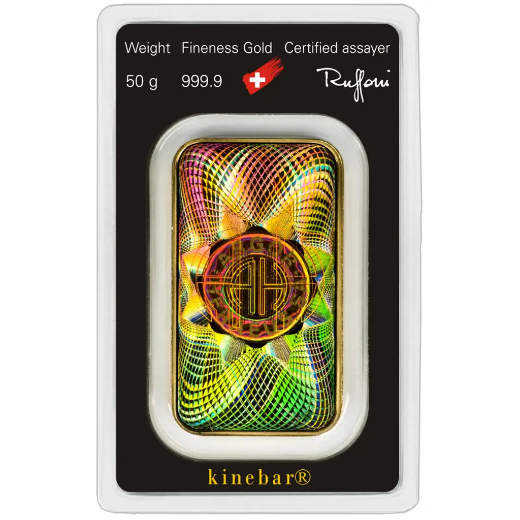 50g Gold Bar : Argor-Heraeus : Kinebar