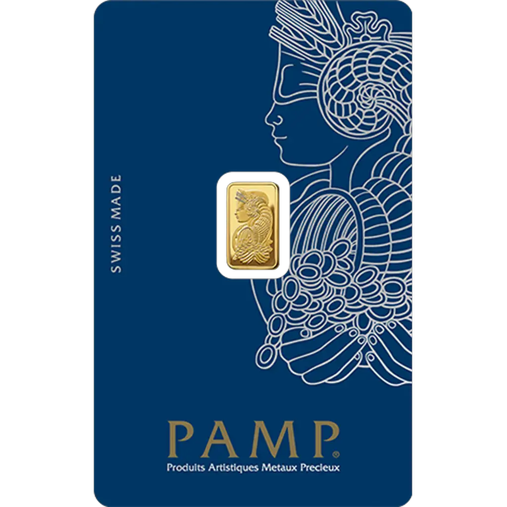 1g Gold Bar : PAMP Fortuna