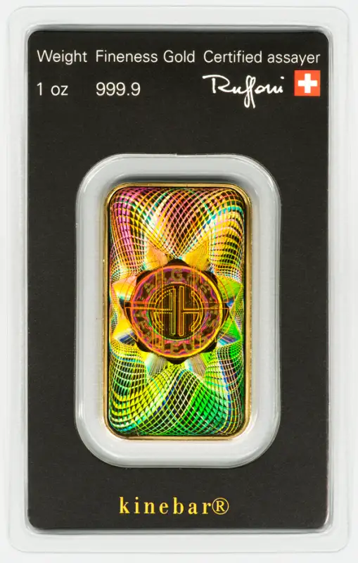 1 oz Gold Bar : Argor-Heraeus : Kinebar