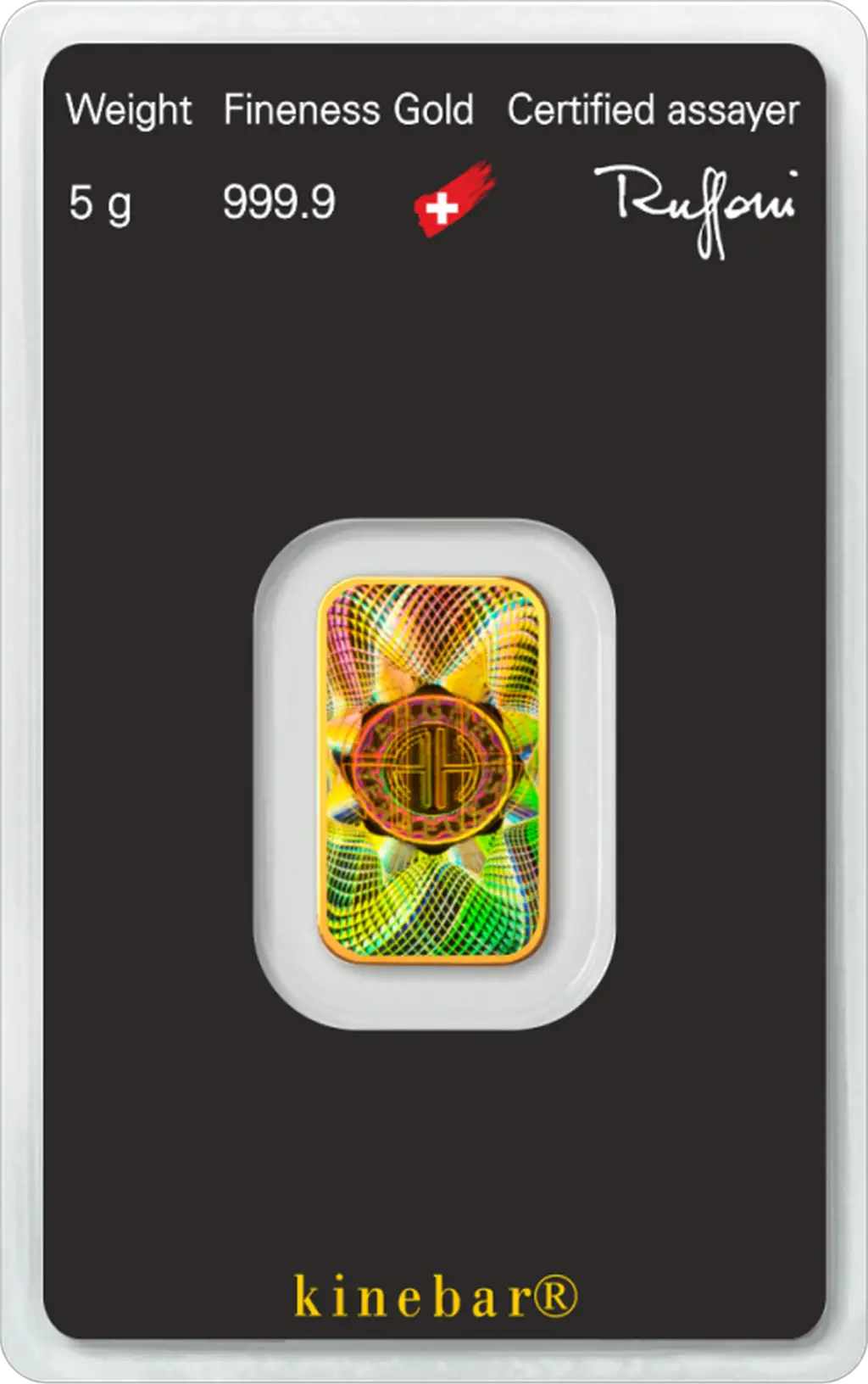 5g Gold Bar : Argor-Heraeus : Kinebar