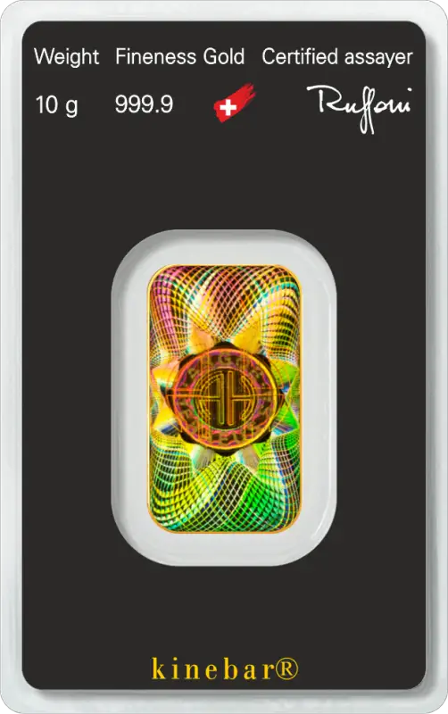 10g Gold Bar : Argor Heraeus : Kinebar