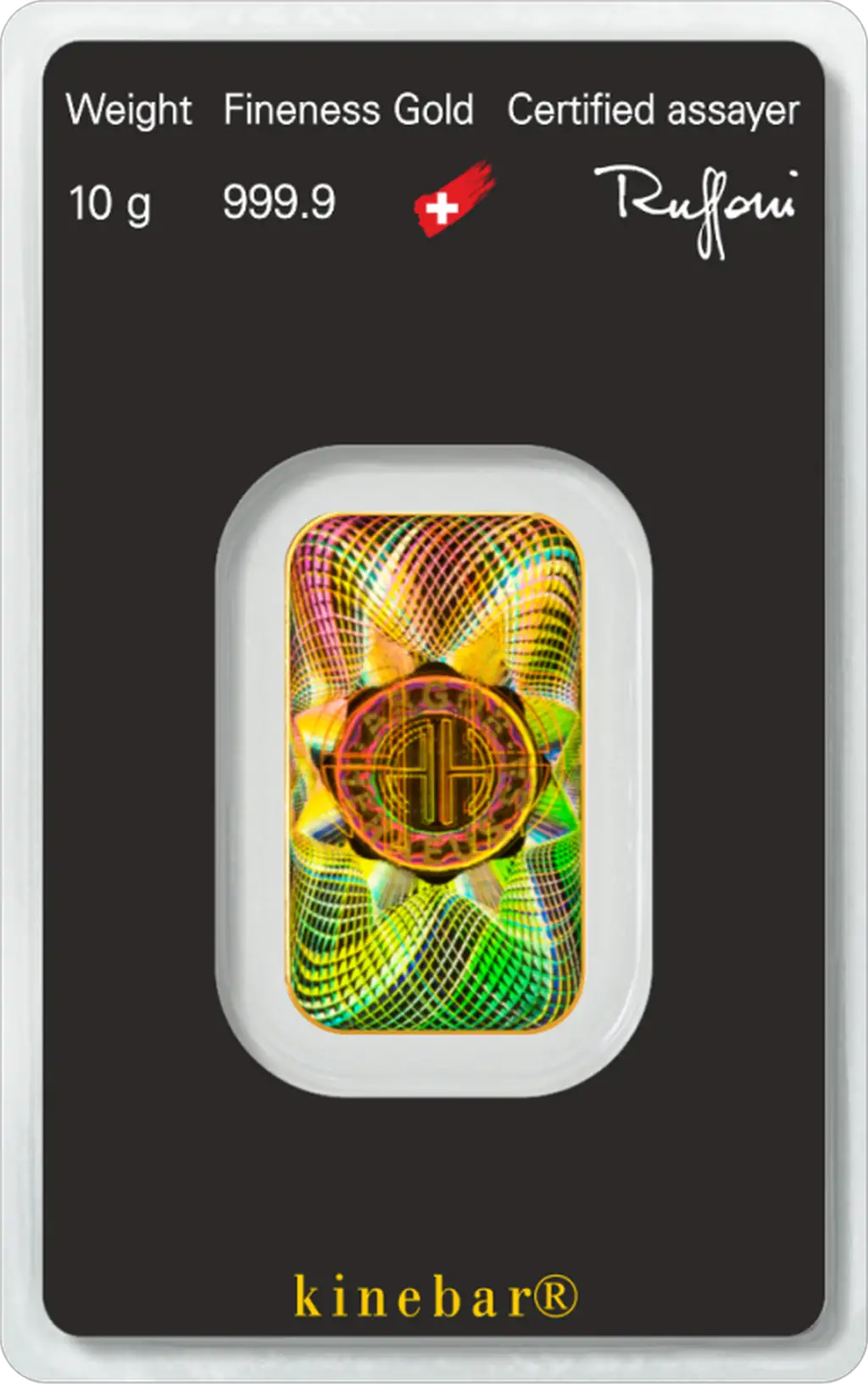 10g Gold Bar : Argor Heraeus : Kinebar