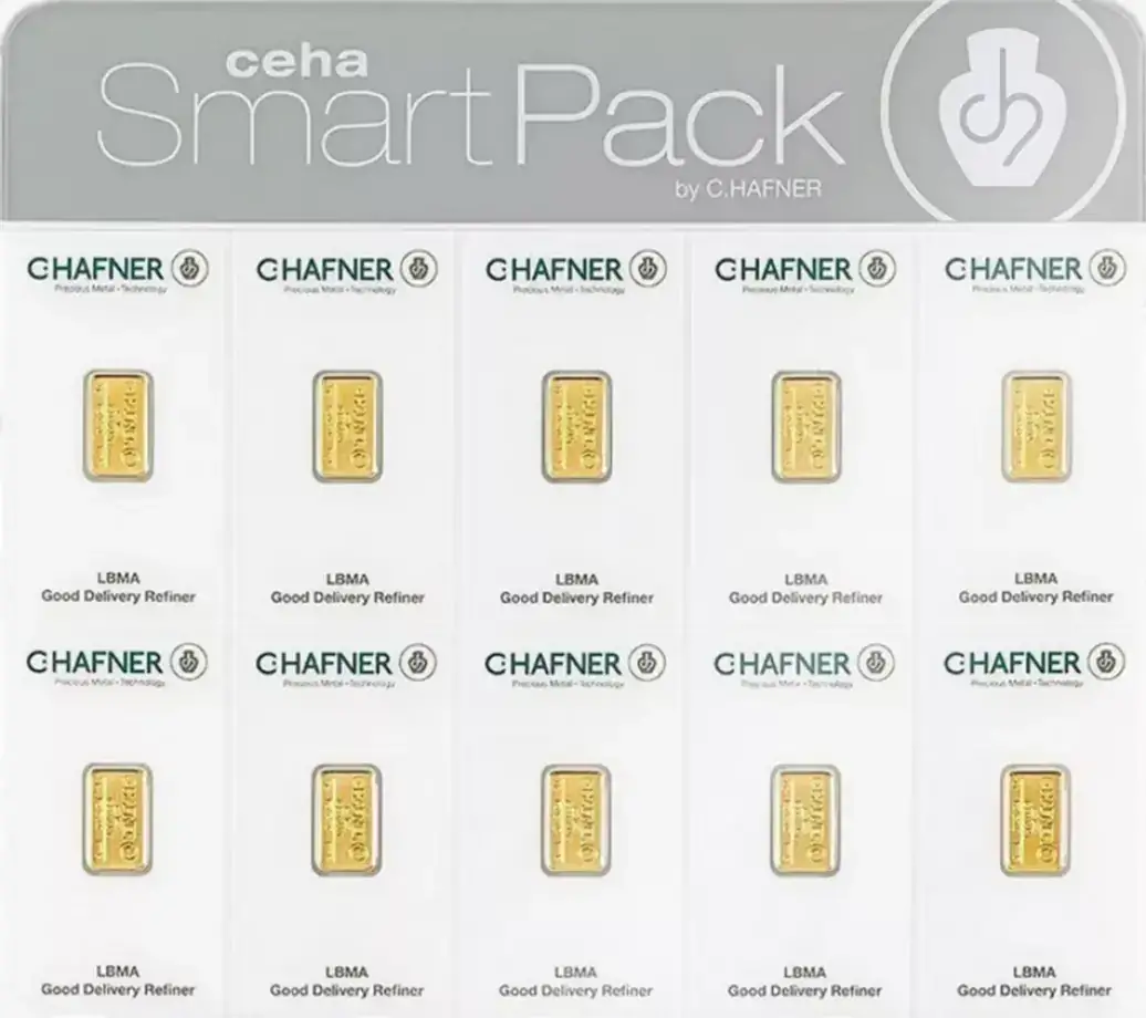 10x1g Gold Ingot SmartPack | C.Hafner