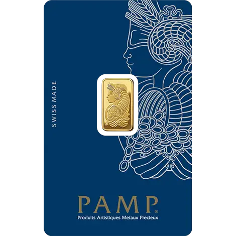 2.5g Gold Bar : PAMP Fortuna