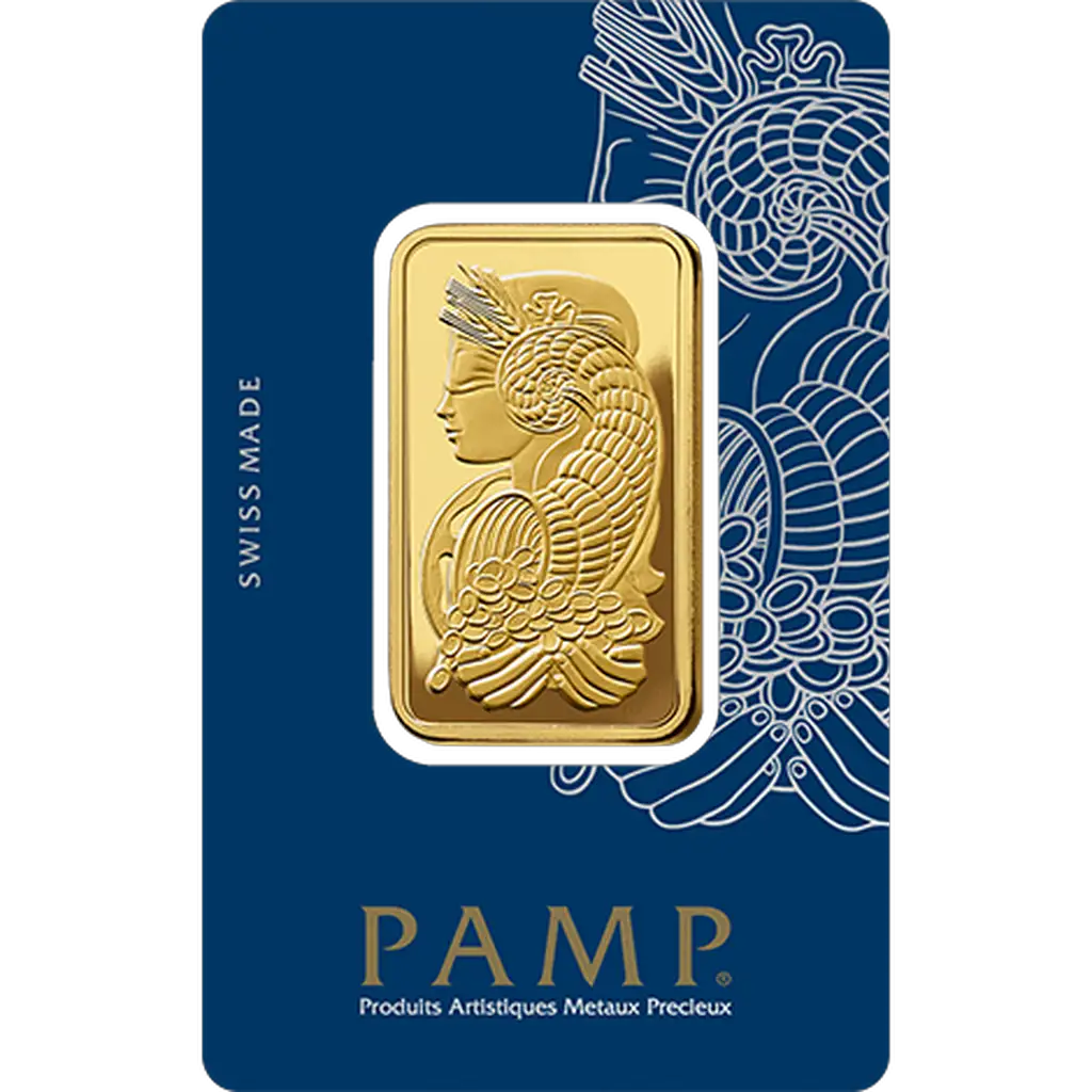 1 oz Gold Bar : PAMP Fortuna
