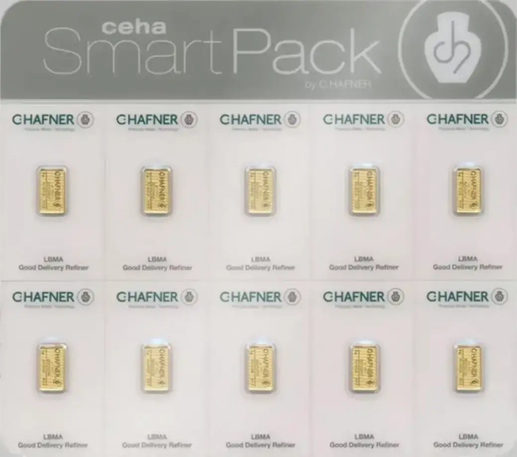 10x2g Gold ingot SmartPack | C.Hafner