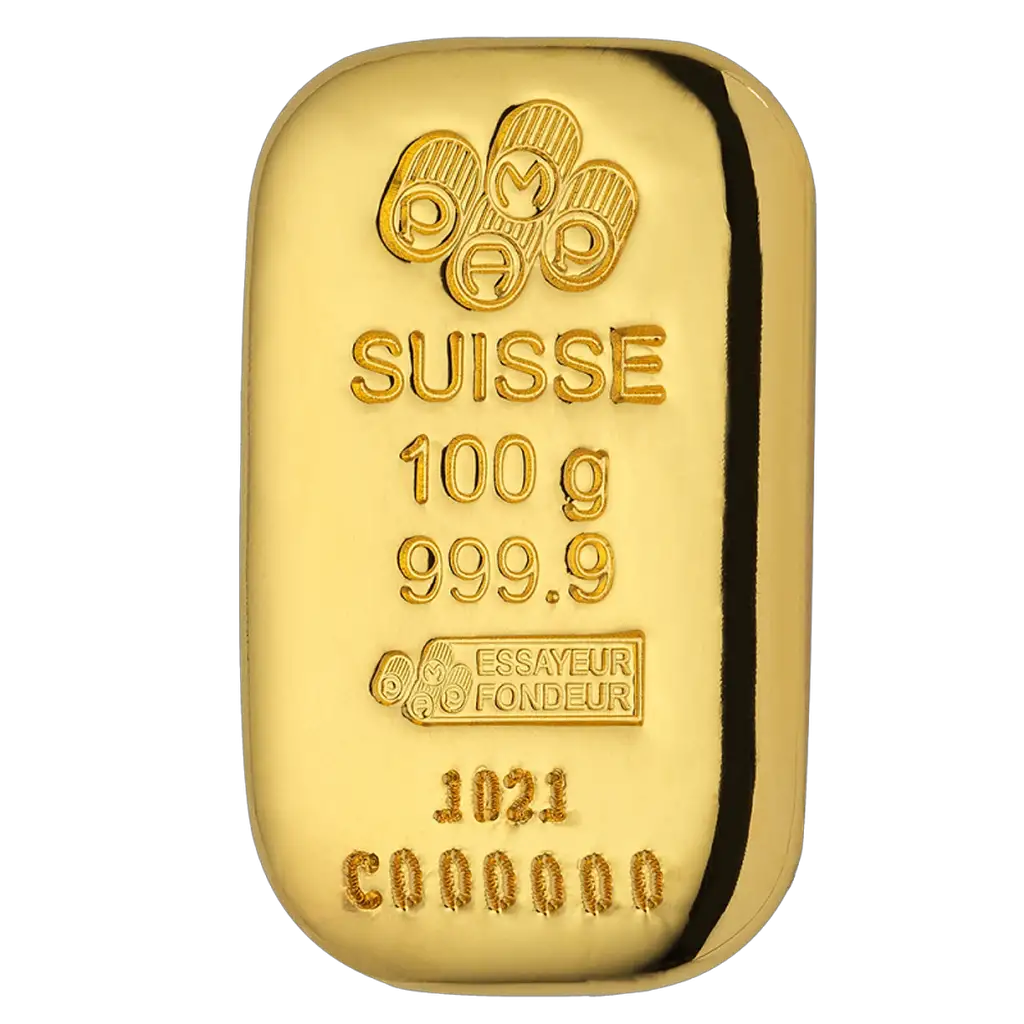 100g Gold Bar : PAMP Suisse